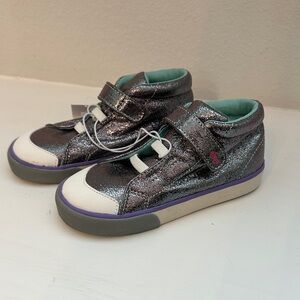 Kids See Kai Run Metallic High-Top Sneakers